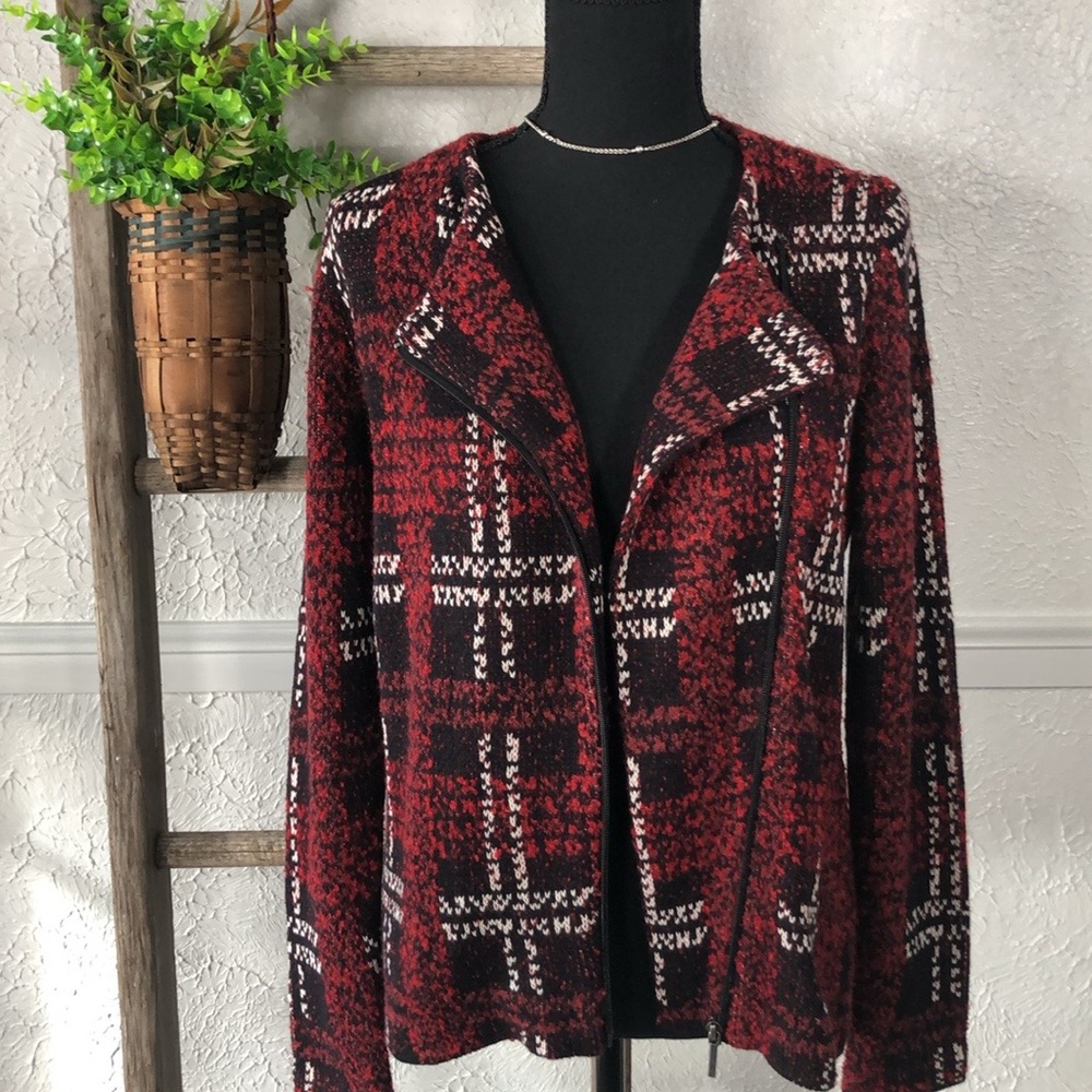 CHAPS Jacket Blazer Plaid Zip Up Multi Style Jacket Casual Business NWT - Picture 2 of 16